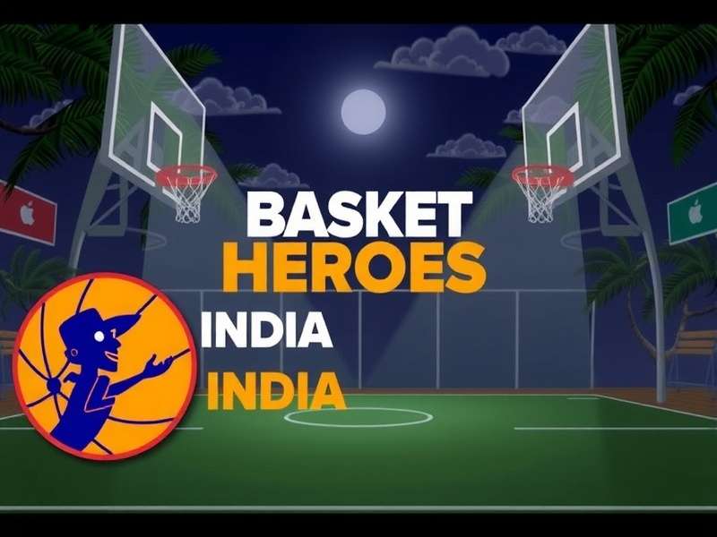 Basket Heroes India introduction screen with Indian street court